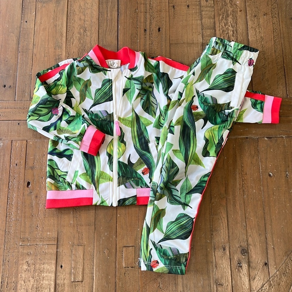 H&M Michelle Morin leaf and ladybug track suit